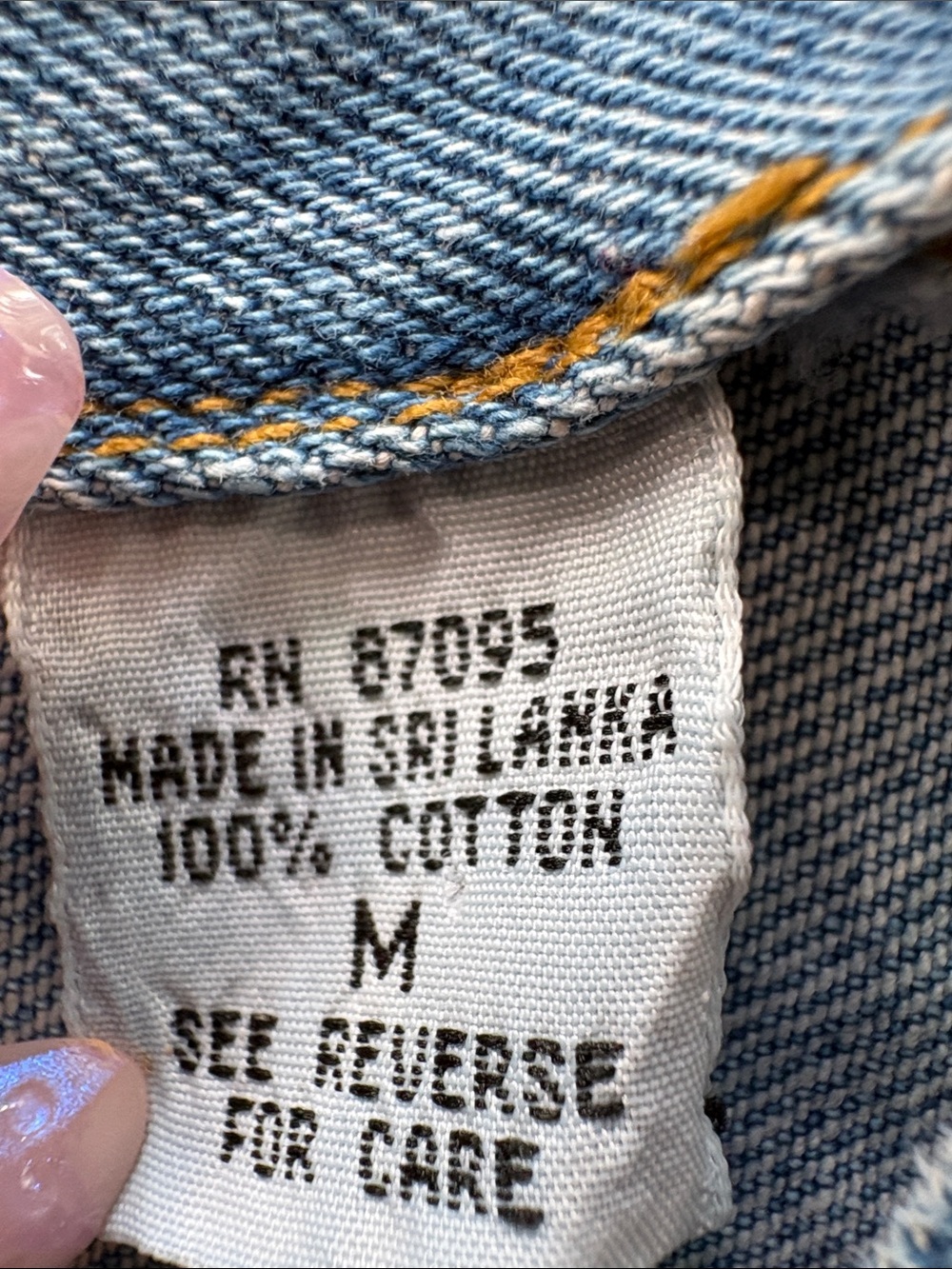 Classic Blue Denim Button-Front Women’s Vest - Picture 3 of 3